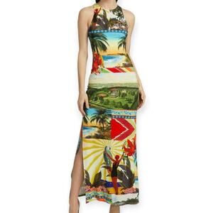 Alice + Olivia Pania Racerback Maxi Dress in Island Dreams‎ Size 6 New With Tags